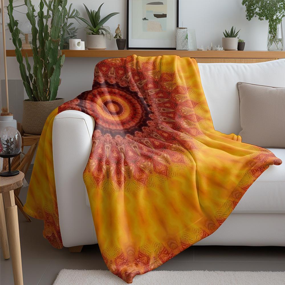 Boho Mandala Psychedelická Tapiserie Deku Indický Etnický Domácí Dekor Nástěnný Závěs Potah na Polštář Festivalový Dárek