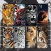 Luxury Tiger Lion Case For Apple iPhone 18 11 13 12 Pro 7 XR X XS Max 8 6 6S Plus 5 5S SE 2020 13Pro Black Phone Cover Capa