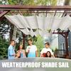 Retractable Sun Shade Sail, Sun Shade Canopy with Eyelets And Rope, Adjustable Shade Cover Sun Protection Waterproof Outdoor Awning for Garden Patio