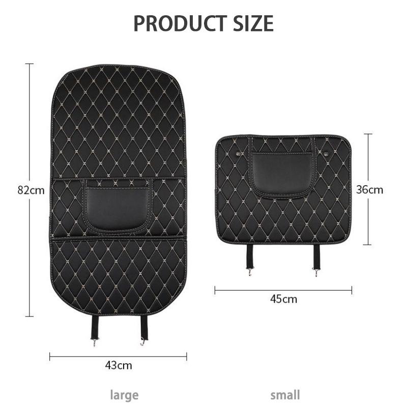 2025 New PU Leather Car Seat Back Protector Cover Mat for Kids Kick Clean Anti Dirt Mud Protection