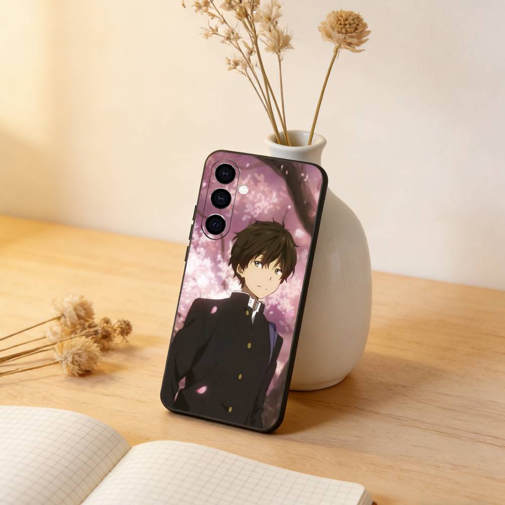 Hyouka Hotaro Oreki Phone Case For Samsung Galaxy A73,A72,A71,A70,A53,A52,A51,Soft Silicone Black Cover