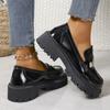 Schoenen voor Dames Lente Nieuwe Loafers Dames Dikke Zool Slip-on Flats Leer Platform Casual Gespschoenen Vrouwelijk Zapatos De Mujer
