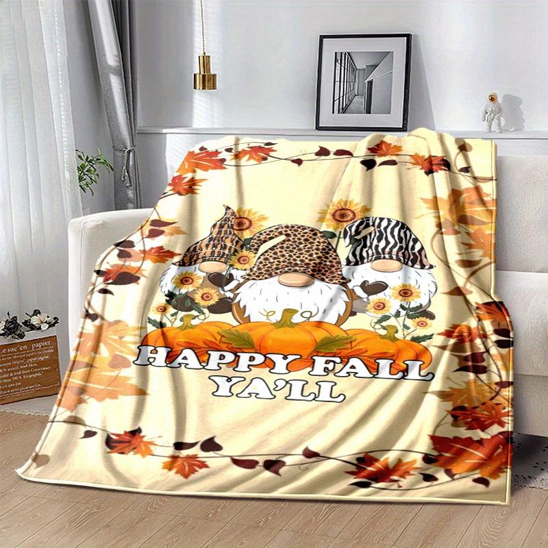 1 Stück Weihnachtszwerg-Druck Leichte Flanelldecke, Bequeme und Warme Decke, für Camping Sofa Bett und Couch Büro, Geschenkdecken in Allen