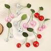 1/5pcs Birthday Party Atmosphere Decorative Balls Unique Cherry Disco Balls Mirror Glass Emulates Cherry Disco Balls Home Decor