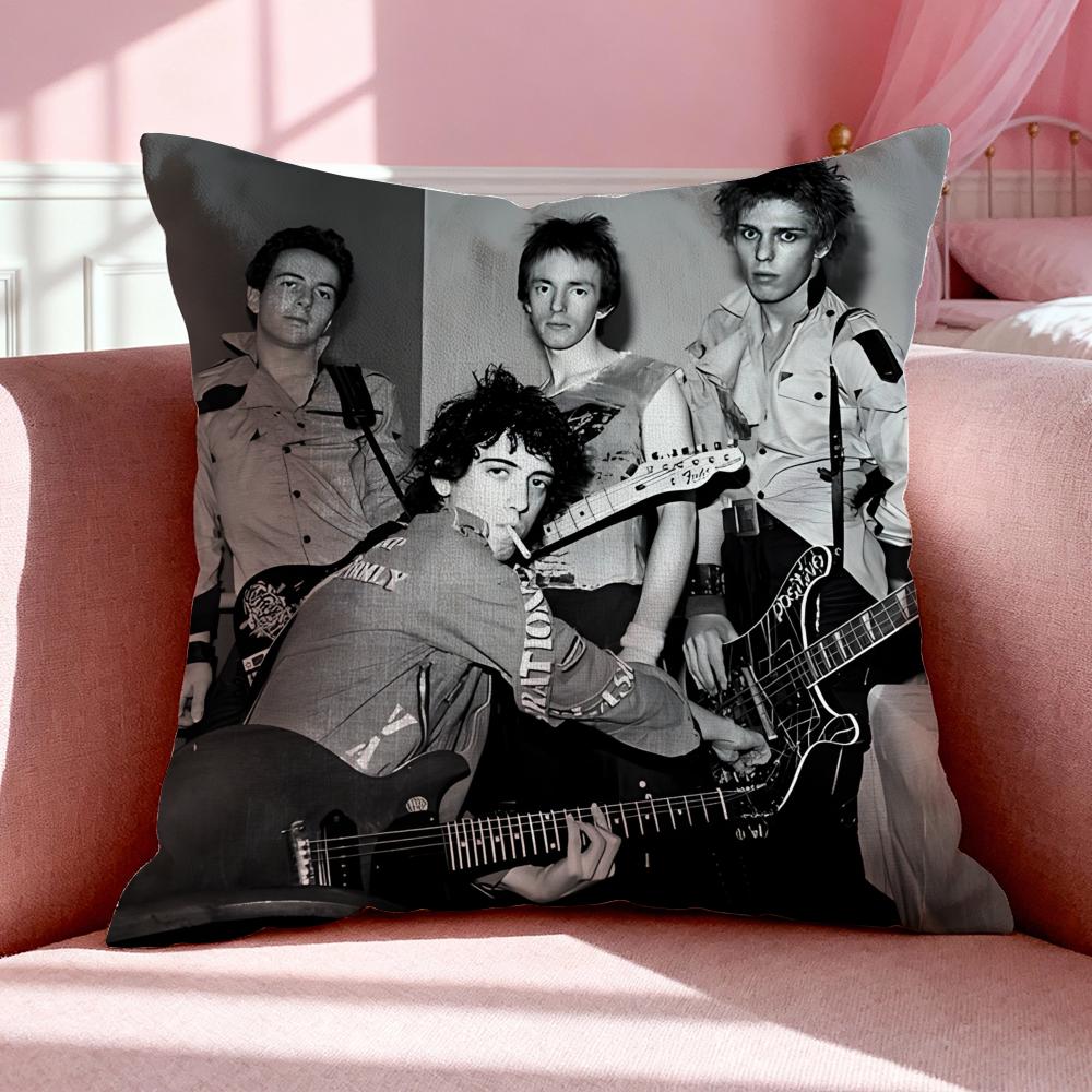 Band T-The Clash Cushion Cover Breathable Linen Pillowcase Summer Odorless Eco-Friendly Invisible Zipper Washable