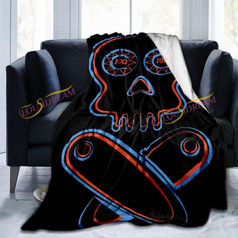 Classic Pinball Game Blanket Cartoon Classic Training Retro Game Super Plush Decorative Blanket  Living Room Game Room Office