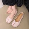 New Korean Style Women's Split-Toe Loafers Shallow Cut Ballet Flat Slip-Ons with Comfortable Mary Jane Spring/Autumn Tabis Shoes