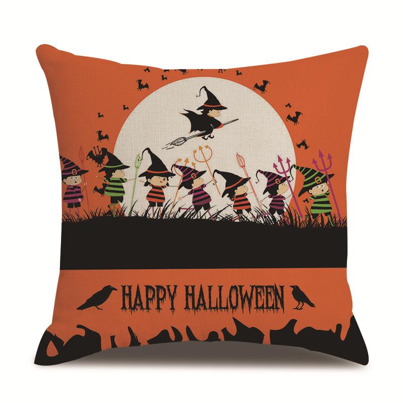 Halloween Leinen Kissenbezug Bedruckter Kissenbezug