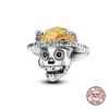 Halloween Charms Bead 925 Silver Luminous Pumpkin Ghost Dangle Fit Bangle Bracelet Necklace DIY Jewelry