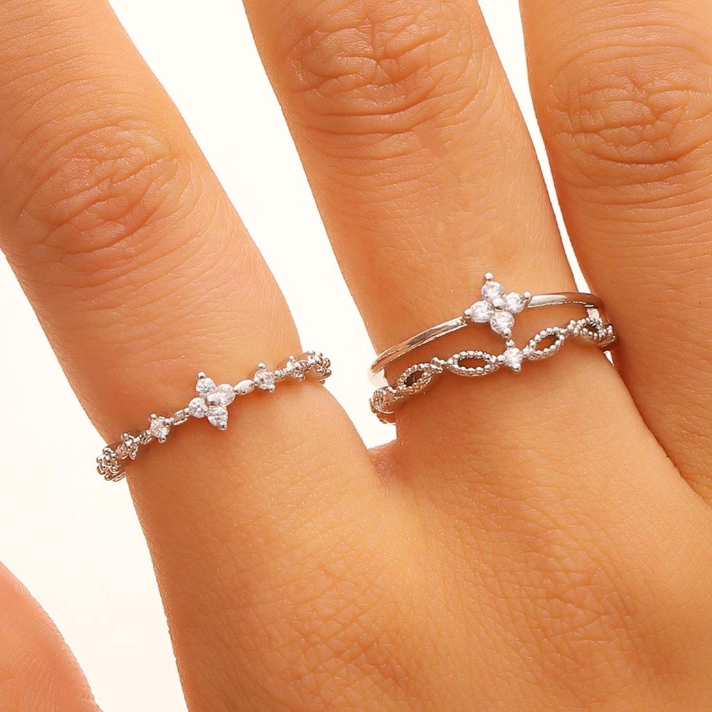 Double Cross Multi-Layer Open Ring: European & American Niche Design for Women - Luxury High-End Accessories