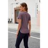 Summer Short Sleeve Top Women's Round Neck Athletic Casual High Stretch Quick Dry T-Shirt