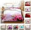 3D Bloemen Beddengoed Set King Queen Bed Dons Dekbedovertrek Kussensloop 2/3 stuks Plattelandsstijl Bedsprei Vrouwen en Meisjes Hometextiel Cadeau