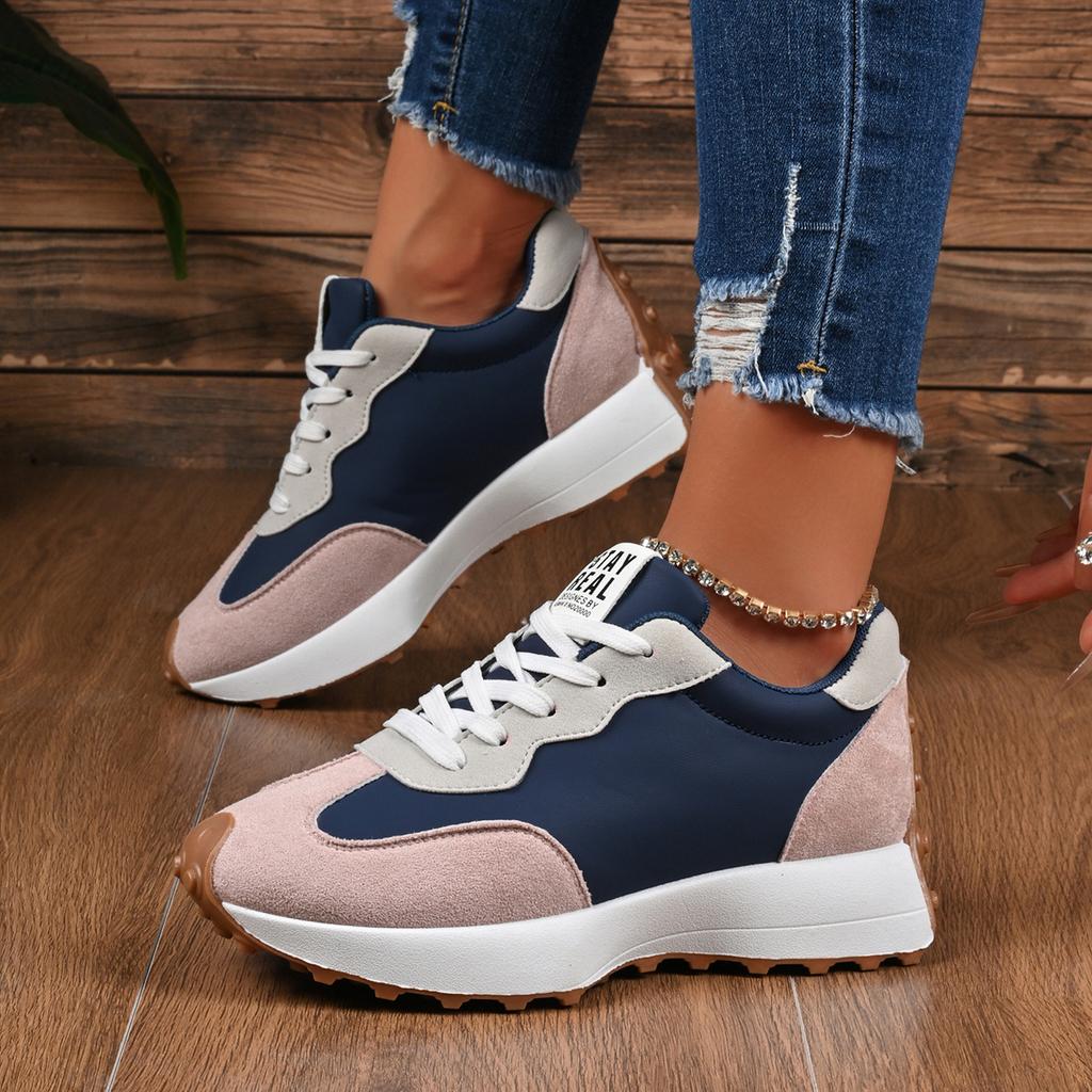 Women's Summer Breathable Platform Sneakers Fashion Lace Up Casual Running Shoes Comfortable Lightweight Walking Shoes