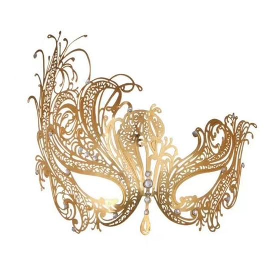 Yousheng Masquerade Face Cushion Mardi Gras Masque Costume Metal Rhinestone Halloween Cosplay Eye Cushion for Carnival Stage Party Favors