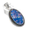 Blue Triplet Opal Gemstone 925 Sterling Silver Jewelry Pendant 2.09"