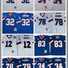 ג'רזי רטרו Buffalo Bills NFL 12 34 גברים נשים כותנה ביגוד מעריצי ספורט לבוש ליום משחק פוטבול
