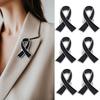 Skin Cancer Black Ribbon Pin Awareness Black Bow Brooch Pin Funeral Ribbon Badge Brooch  Funeral