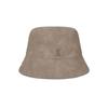 VARZAR VA Studded Vegan Leather Bucket Hat Beige