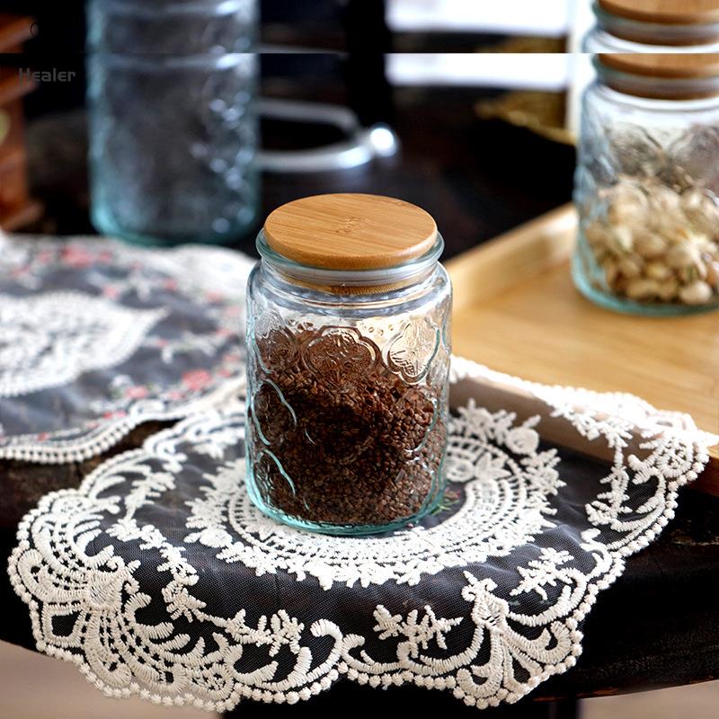1Pcs for Dining Table Embroidery Craft Placemat European Style Lace Fabric Insulation Plate Mat Anti-scald Coaster