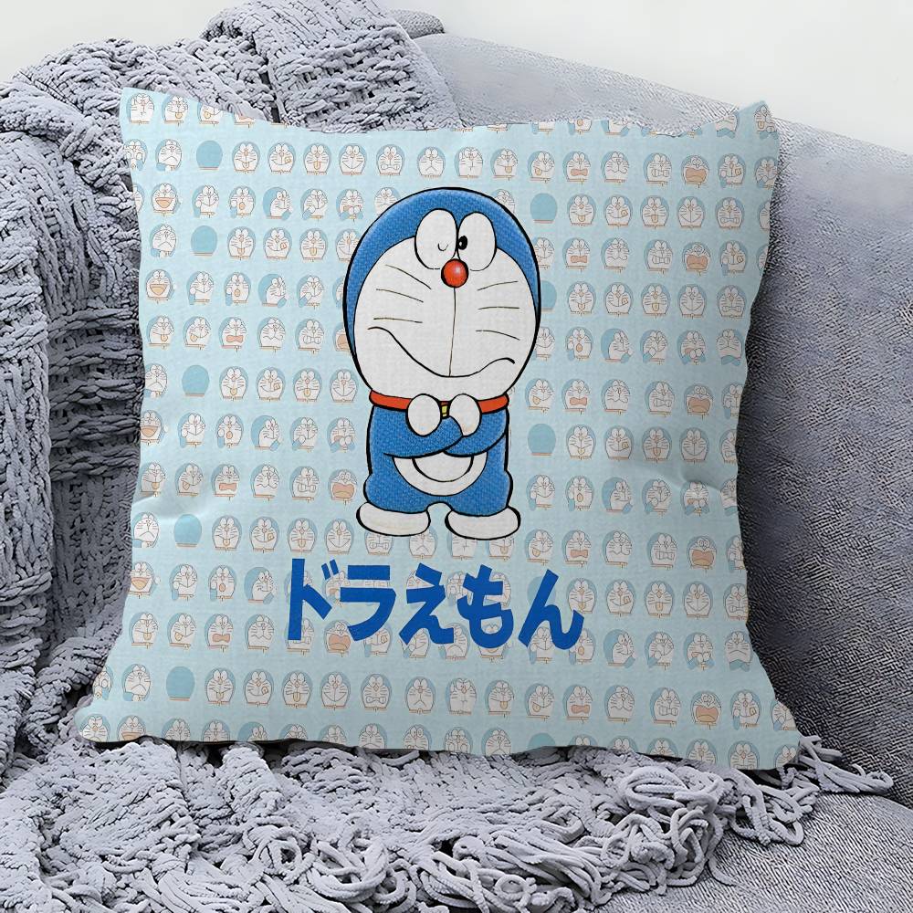 Funny DDoraemon Cartoon Personalized Pillow Cover Kids Bedroom Wild Party Decor Pillowcase Kid Birthday Shower Gift