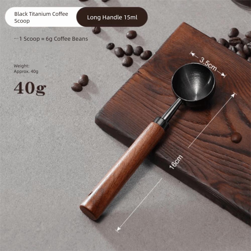 15/30ml Coffee Measuring Spoons Wooden Handle Measuring Cup New Round Head Measuring Spoon