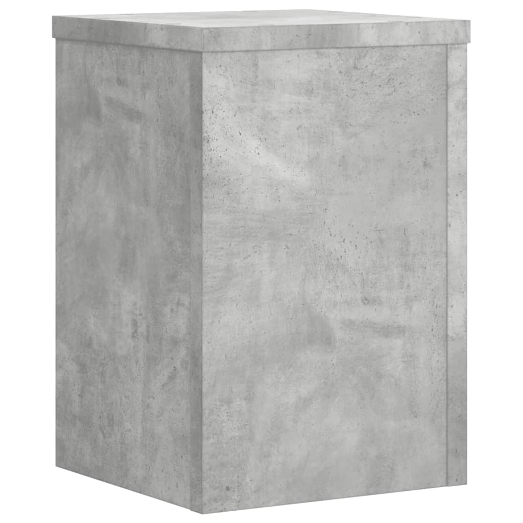 Plant Stand 2 Pcs Concrete Grey 20 X 20 X 30 Cm Engineered Wood