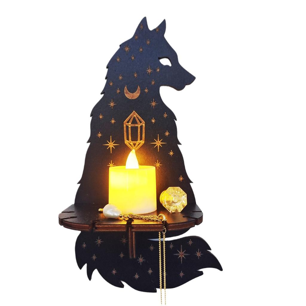 Wooden Candle Holder Pendant Creative Home Decoration Display Rack Wooden Handicrafts Indoor Decoration
