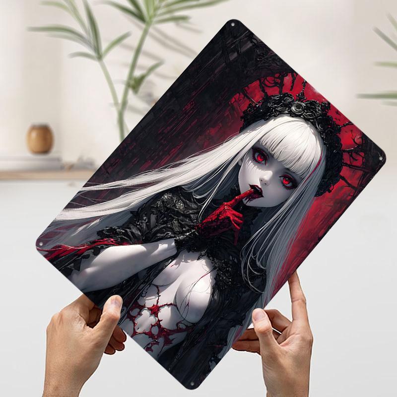 Vampire Queen Poster Customized Wall Art Vintage Metal Signs Retro Tin Plaque for Man Cave Living Room Decoration Wand Deko Home