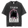 Washed Vintage Rocker Yungblud IDOLS Album Tour Double Sided Print T-shirts Men Women Rock Short Sleeve T Shirts