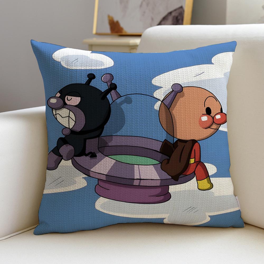Brave AAnpanmanS Cushion Cover Breathable and Skinfriendly Linen Pillowcase Square Removable and Washable Cushion