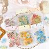 40 Stück/Beutel Vintage Vergoldung Grünes Blatt Blume Notizbuch Dekorative Aufkleber DIY Dekorative Aufkleber für Scrapbooking Etikett Tagebuch