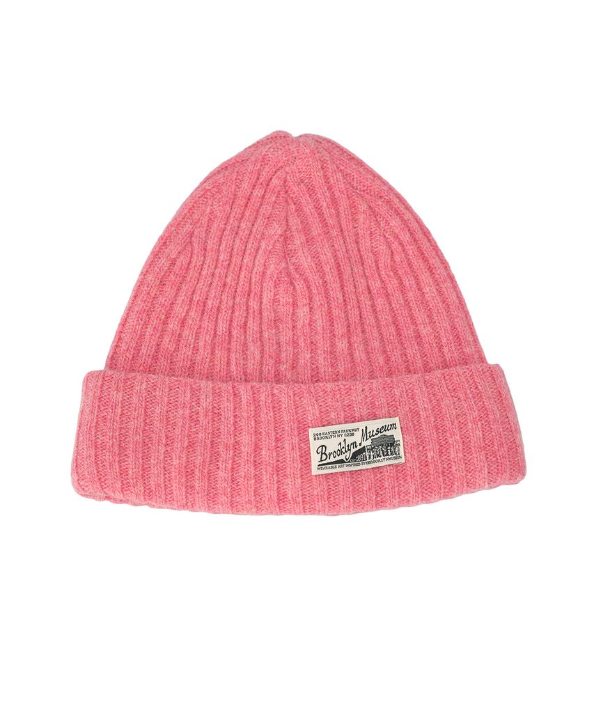 BROOKLYN MUSEUM Vintage Logo Beanie Pink