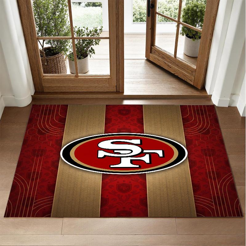 Dizajn San Francisco 49ers Křišťálový zamatový koberec Mäkká dekoratívna podložka do spálne Vstup