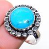 Sleeping Turquoise Gemstone Handmade 925 Sterling Silver Jewelry Ring Size 10