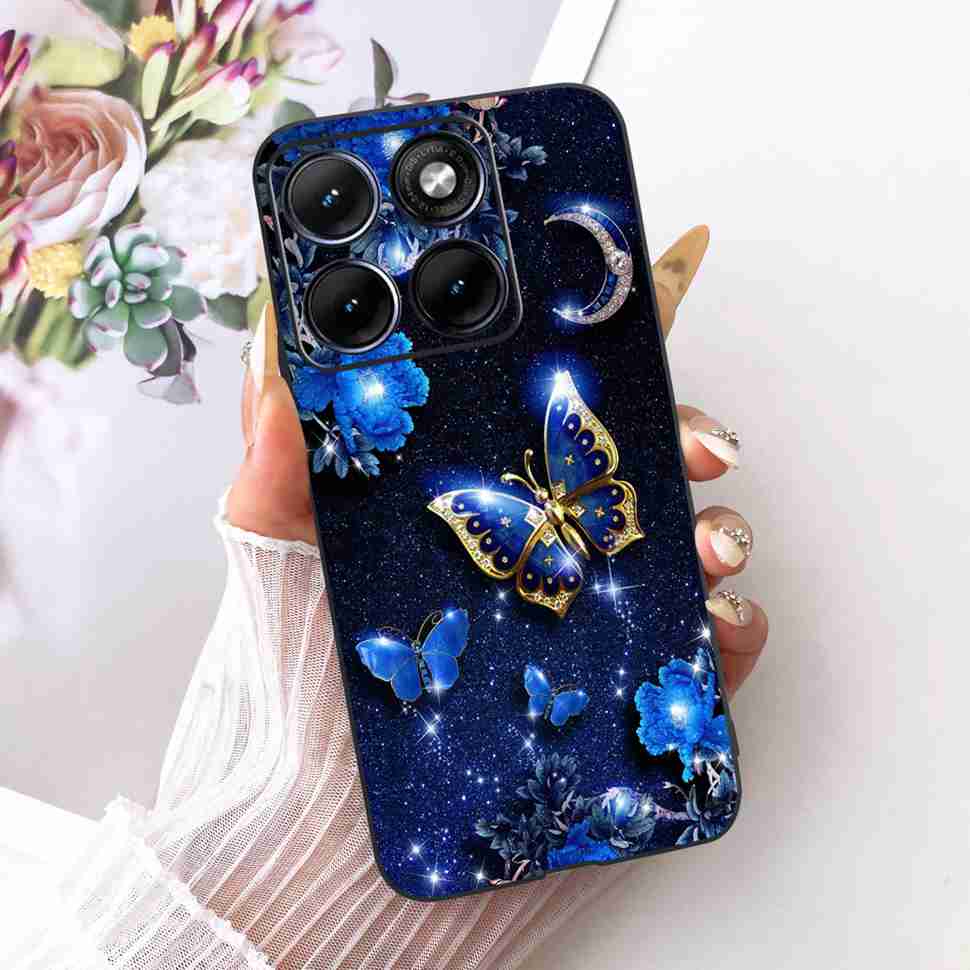 Motorola Edge 70 Fusion 5G tokhoz Rajzfilm Macska Panda TPU Fekete Borító XT2605-1 XT2605-2 XT2605-4-hez Puha Szilikon Telefon Tokok