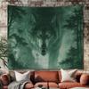 Mysteriöser Wolf Wandteppich
