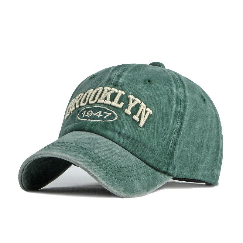 Fyra Säsonger Herr Basebollkeps För Kvinnor Casual Retro Tvättad Bomull 1947 Broderad Snapback Keps Sommar Unisex Solskyddskeps