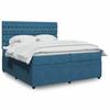 Maison Exclusive - Sommier à lattes de lit et matelas Bleu foncé 200x200cm Velours