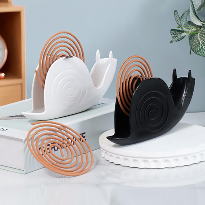 Snails Mosquito Coil Holder With Tray Nordic Style Spiral Summer Day Plastic Mosquito Repellent Incenses Rack Plate Home Dector