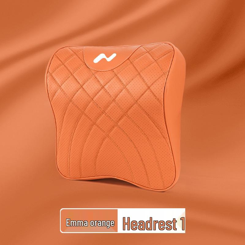 Leda Memory Foam Car Headrest & Lumbar Support Pillow Set