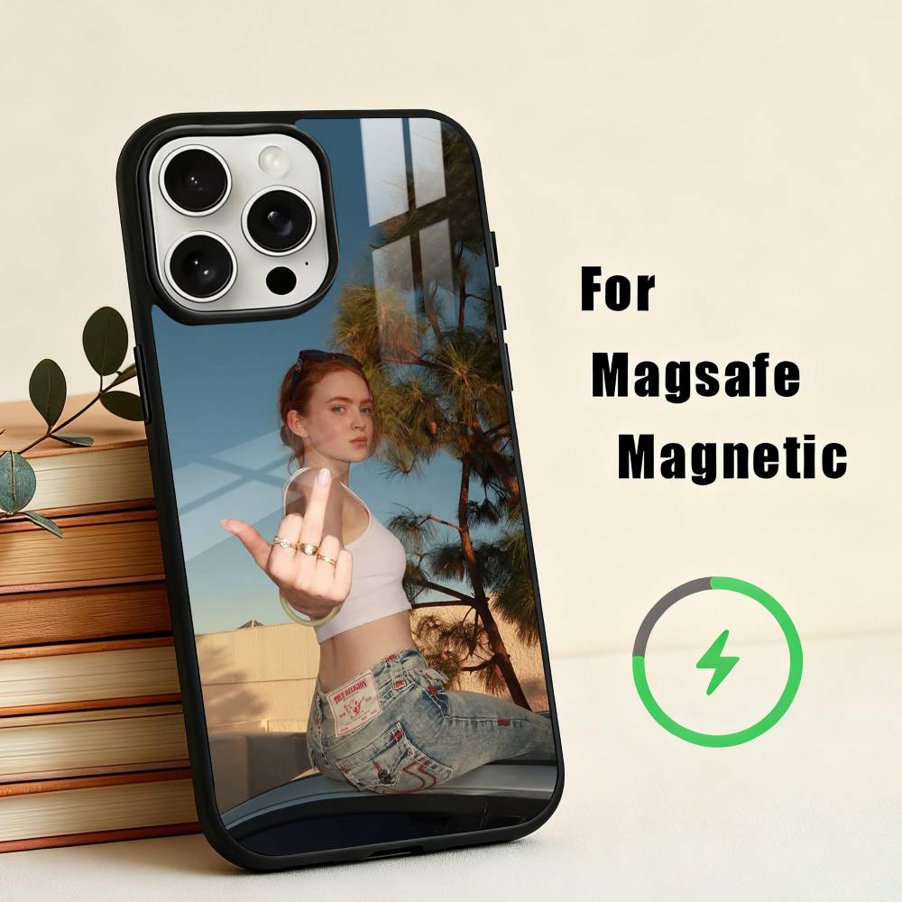 A-Schauspielerin S-Sadie-E S-Sink-K Handyhülle Für iPhone17,16,15,14,13,12,11 Plus,Pro Max Magnetisch Für Magsafe Kabelloses Laden