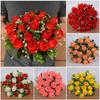 18 Head Valentine's Day Flowers Mini Crystal Grass Bouquet Rose Flowers Decorative  Home Decorative