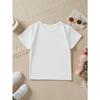 European Size Boys Round Neck Short Sleeved T Shirt with Unique English Print BORN TO BE AWESOME