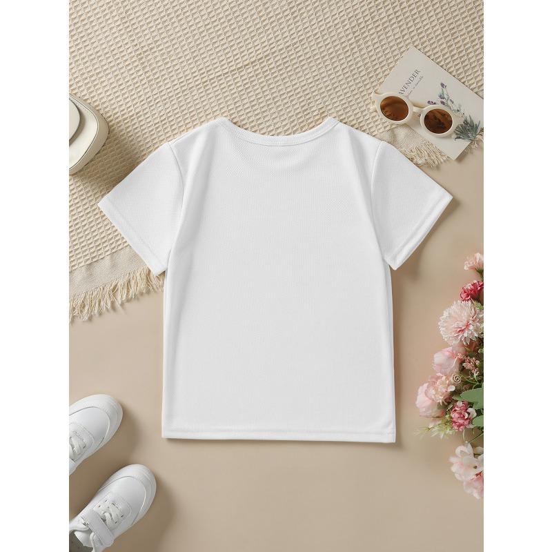 European Size Boys Round Neck Short Sleeved T Shirt with Unique English Print BORN TO BE AWESOME