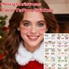 10Pcs Santa Claus Christmas Face Sticker Elk Waterproof Xmas Party Face Decals DIY Face Art Christmas Makeup Stickers