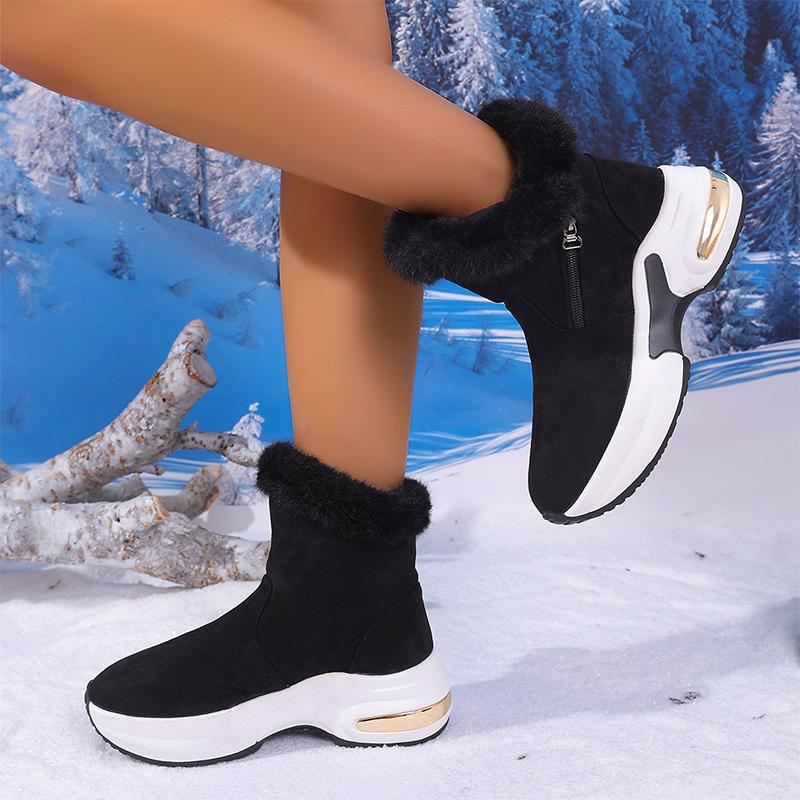 Fur Women Snow Ankle Boots Flats Warm Short Plush Woman Shoes Winter Platform Designer Sneakers New Trend Mujer