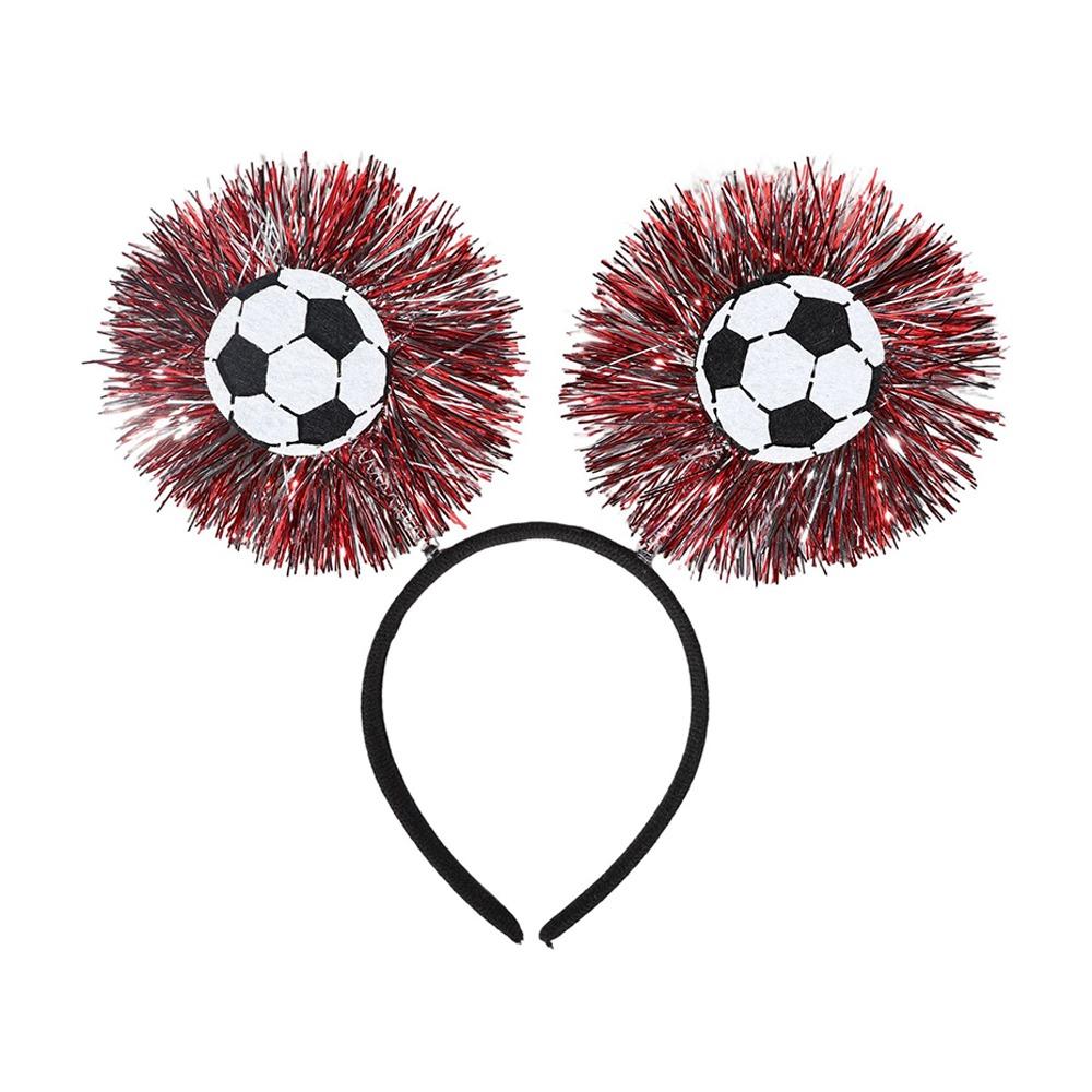 Weicher Filz Fußball Brille Lametta Fransen Kunststoff Bügel Fußball Party Stirnband Kopfbedeckung Jubel Foto Booth Requisite