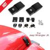 RT-TCZ Stainless Steel Hood Latches Locks Kit For Jeep Wrangler JK JKU 07-18