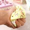 Simulated Food Squeeze Toy Anxiety Relief Stretchy Rice Cake Triangle Cheese Stress Toy Portable Fake Food Decompression Tools