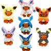 7 Estilos 8" Pokemon Eevee Poncho Umbreon Espeon Jolteon Vaporeon Sylveon Flareon Boneca de Pelúcia Brinquedos de Pelúcia